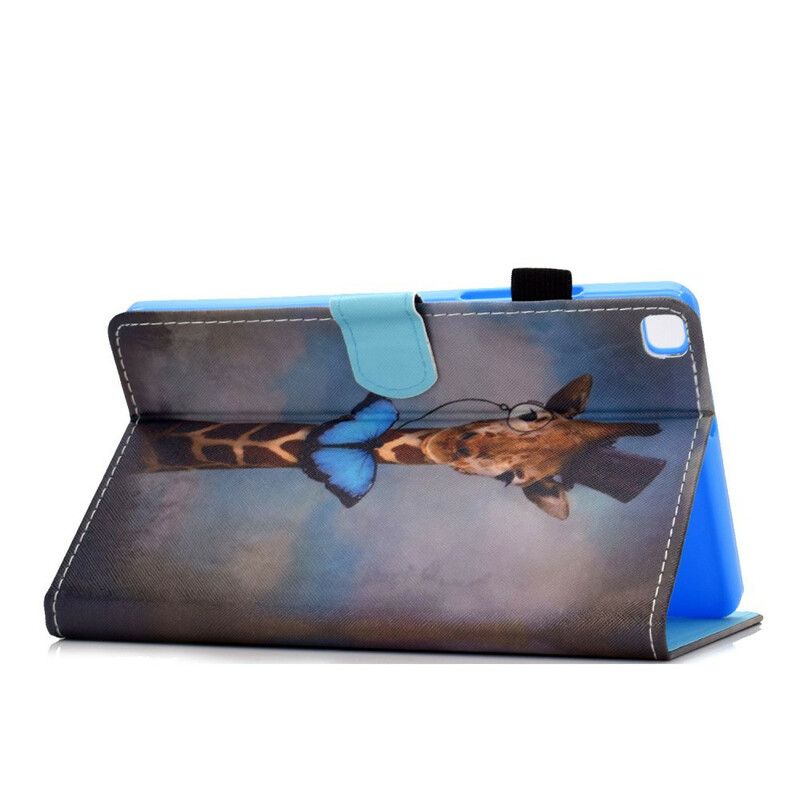 Læder Cover Samsung Galaxy Tab A7 Lite Telefon Etui Chic Giraf