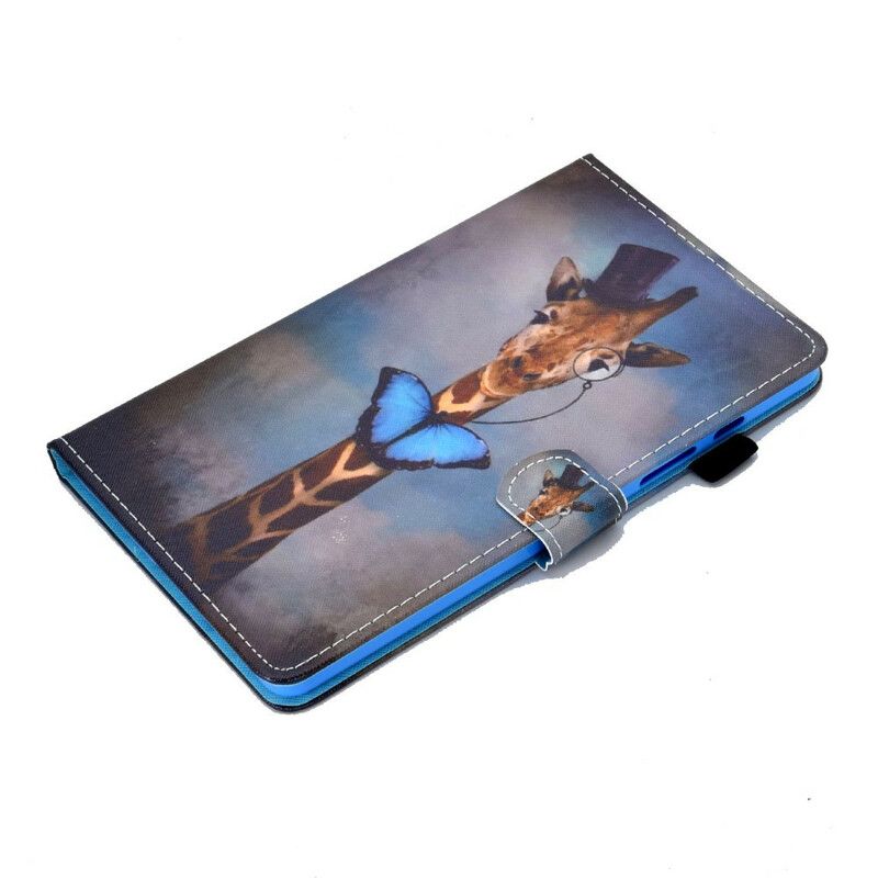 Læder Cover Samsung Galaxy Tab A7 Lite Telefon Etui Chic Giraf