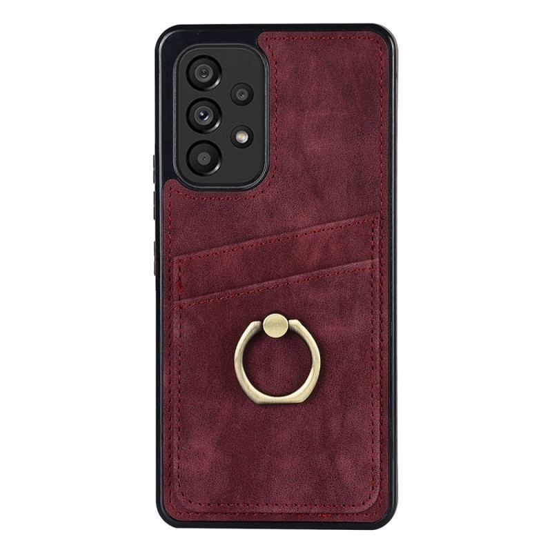 Cover Samsung Galaxy A53 5G Vintage Ring-beslag Og Kortholder