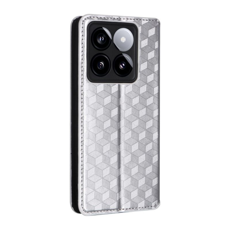 Flip Cover Til Xiaomi 14t Pro 3d Kuber