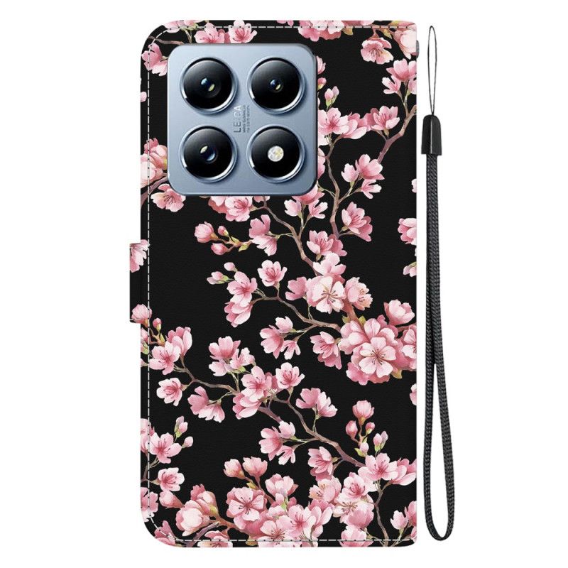 Flip Cover Til Xiaomi 14t Pro Blommeblomster