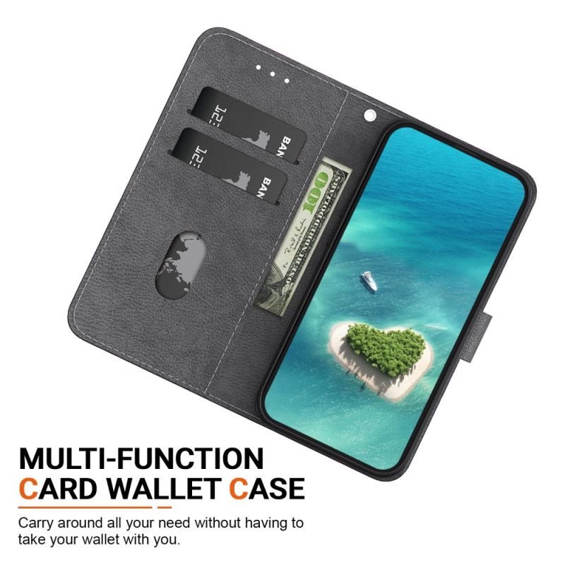 Flip Cover Xiaomi 14t Pro Gyldne Og Lyserøde Sommerfugle