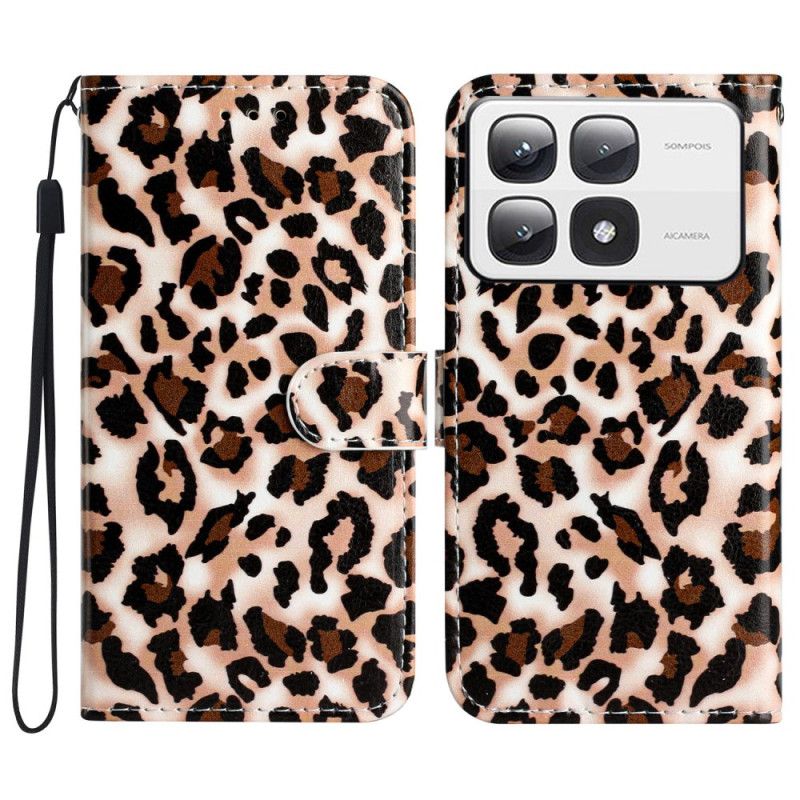 Flip Cover Xiaomi 14t Pro Leopardtryk