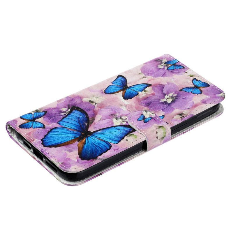 Flip Cover Xiaomi 14t Pro Premium Blomster Og Sommerfugle