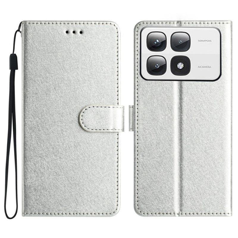 Flip Cover Xiaomi 14t Pro Strappy Silke Texture