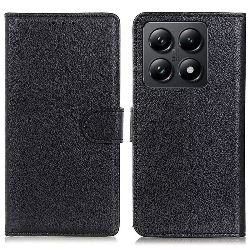 Flip Cover Xiaomi 14t Pro Traditionelt Kunstlæder