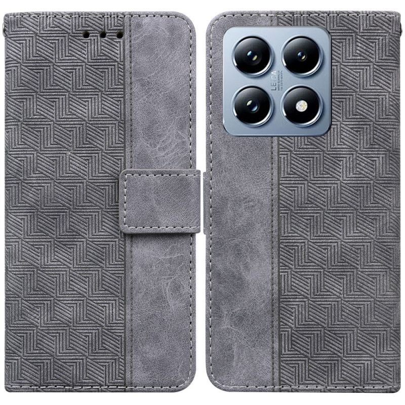 Flip Cover Xiaomi 14t Pro Vævet Mønster