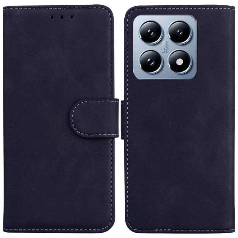 Læder Cover Xiaomi 14t Pro Telefon Etui Ruskindseffekt