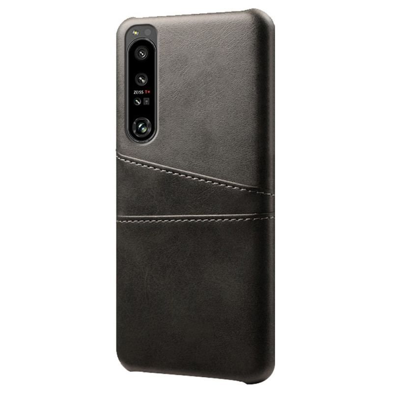 Cover Sony Xperia 1 IV Kortholder I Lædereffekt