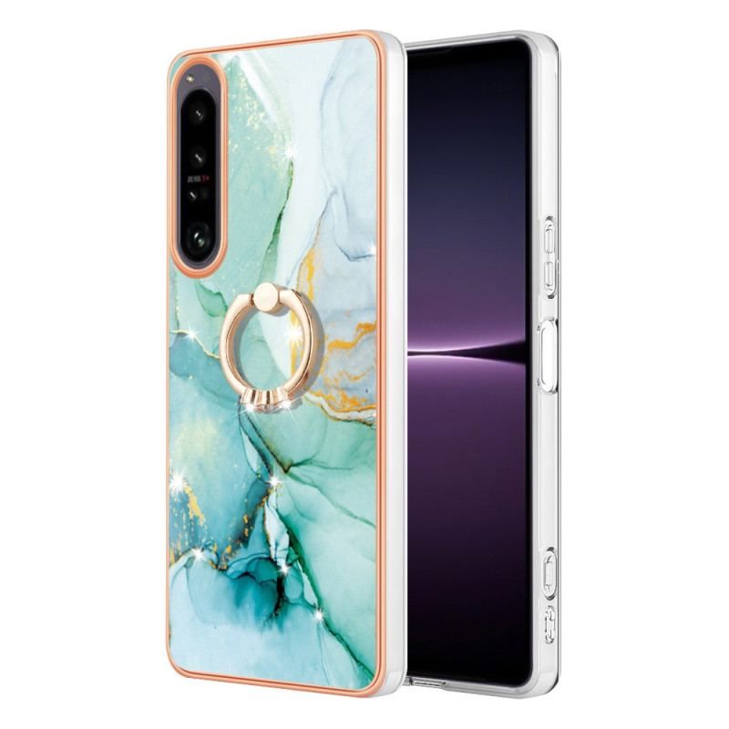 Cover Sony Xperia 1 IV Marmor Med Ringstøtte