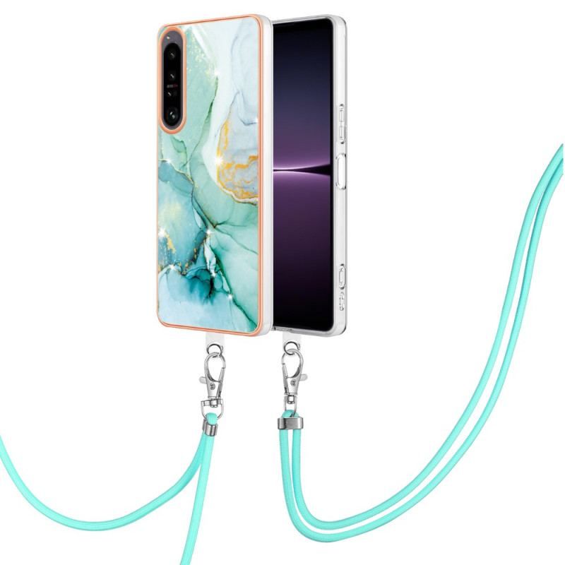 Cover Sony Xperia 1 IV Med Snor Med Marmorsnor