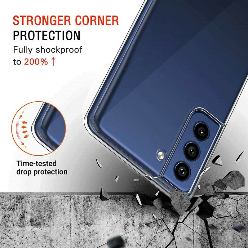 Cover Samsung Galaxy S21 Fe Kasse Og Hærdet Glasskærm