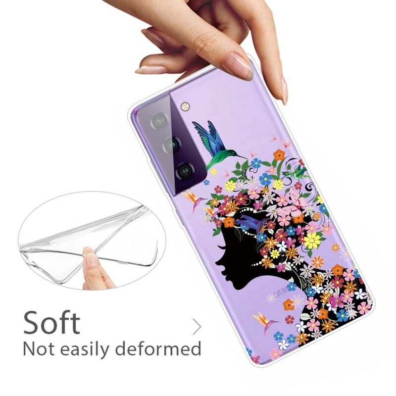 Cover Samsung Galaxy S21 Fe Smukt Blomsterhoved