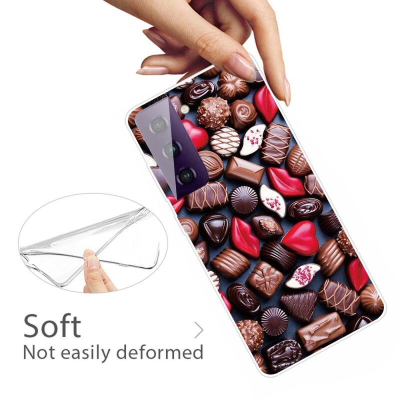 Cover Samsung Galaxy S21 Fe Telefon Etui Fleksibel Chokolade