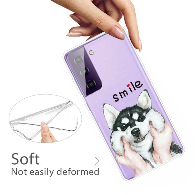 Cover Samsung Galaxy S21 Fe Telefon Etui Smile Dog