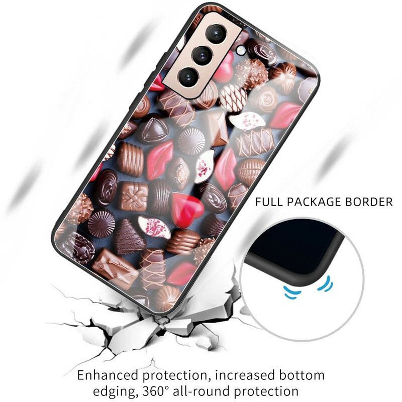 Cover Til Samsung Galaxy S21 Fe Chokoladehærdet Glas