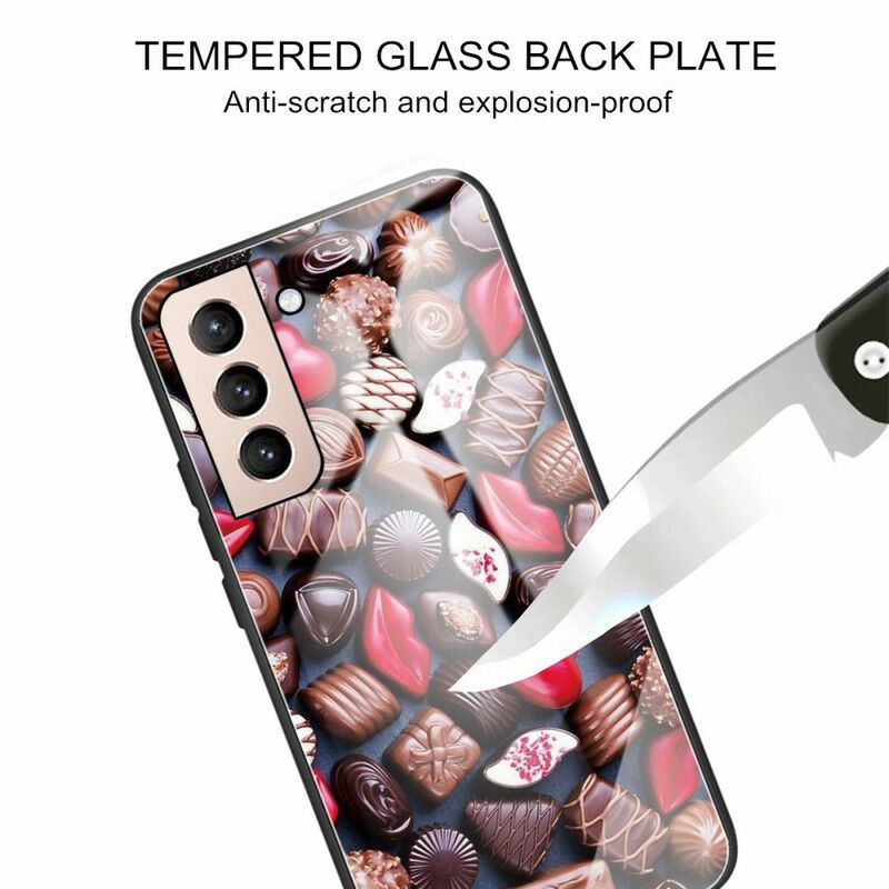 Cover Til Samsung Galaxy S21 Fe Chokoladehærdet Glas