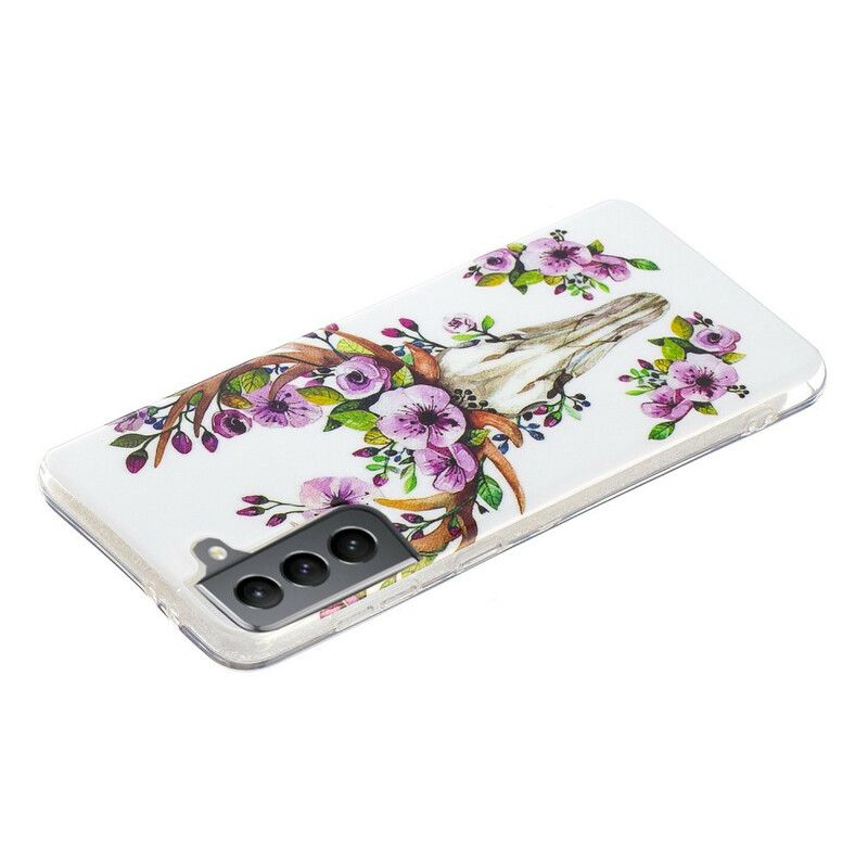 Cover Til Samsung Galaxy S21 Fe Fluorescerende Flower Elk