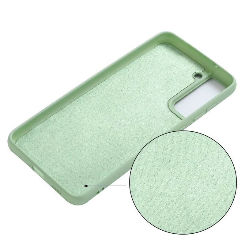 Cover Til Samsung Galaxy S21 Fe Flydende Silikone Med Snor