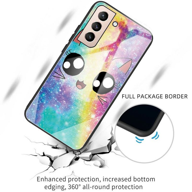 Cover Til Samsung Galaxy S21 Fe Hærdet Glas Kat