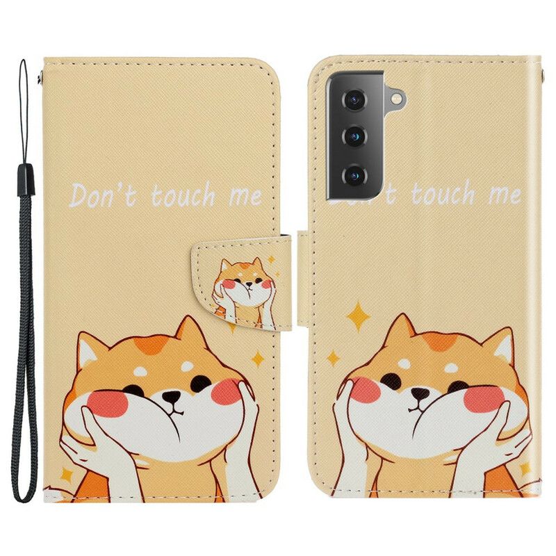 Flip Cover Samsung Galaxy S21 Fe Cat Don't Touch Me Thong