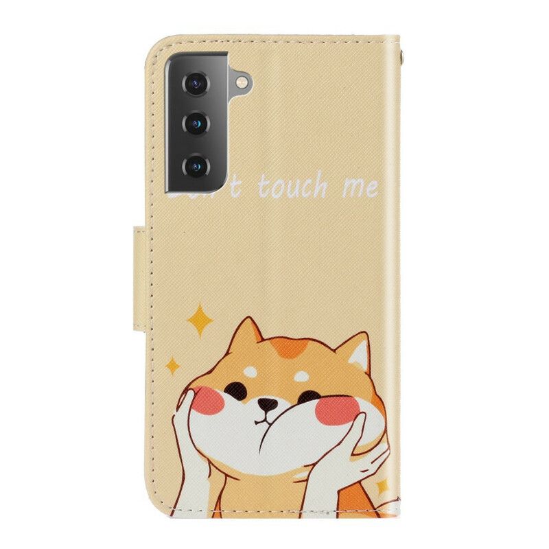 Flip Cover Samsung Galaxy S21 Fe Cat Don't Touch Me Thong