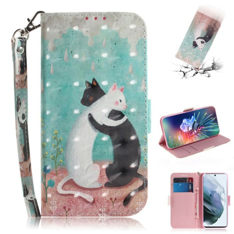 Flip Cover Samsung Galaxy S21 Fe Friends Thong Cats