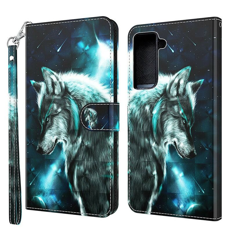 Flip Cover Samsung Galaxy S21 Fe Majestic Wolf