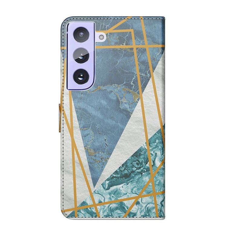 Flip Cover Samsung Galaxy S21 Fe Marble Design Strappy