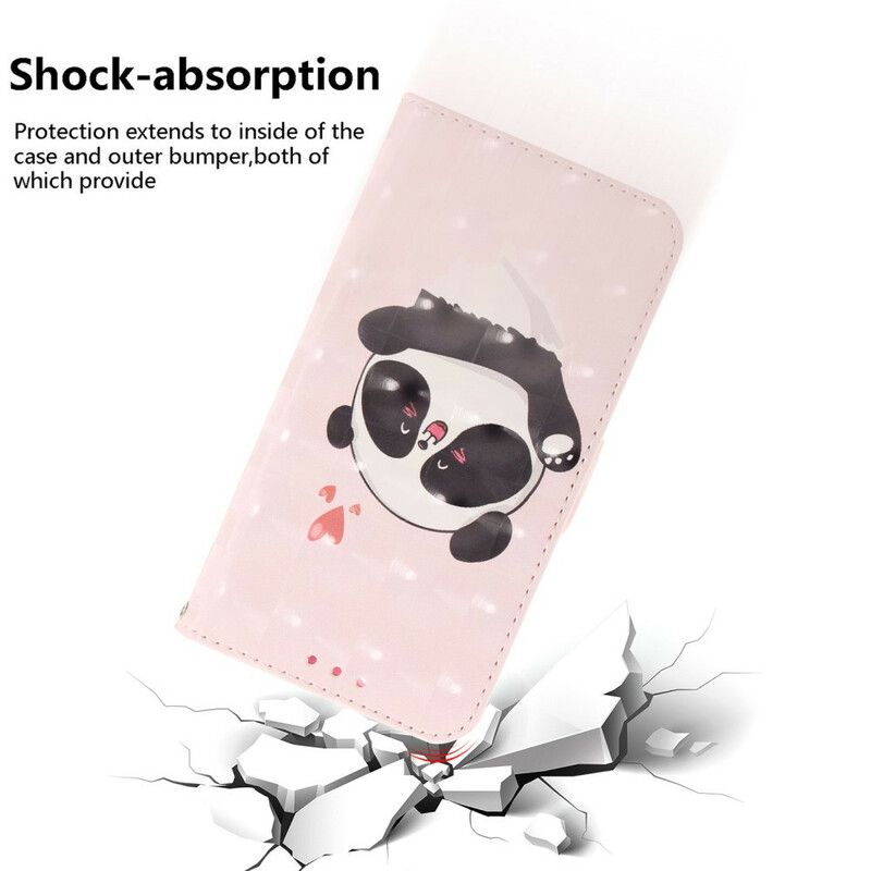 Flip Cover Samsung Galaxy S21 Fe Panda Love Strappy