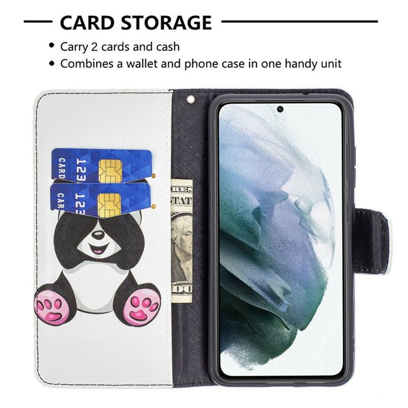 Flip Cover Samsung Galaxy S21 Fe Panda Sjov