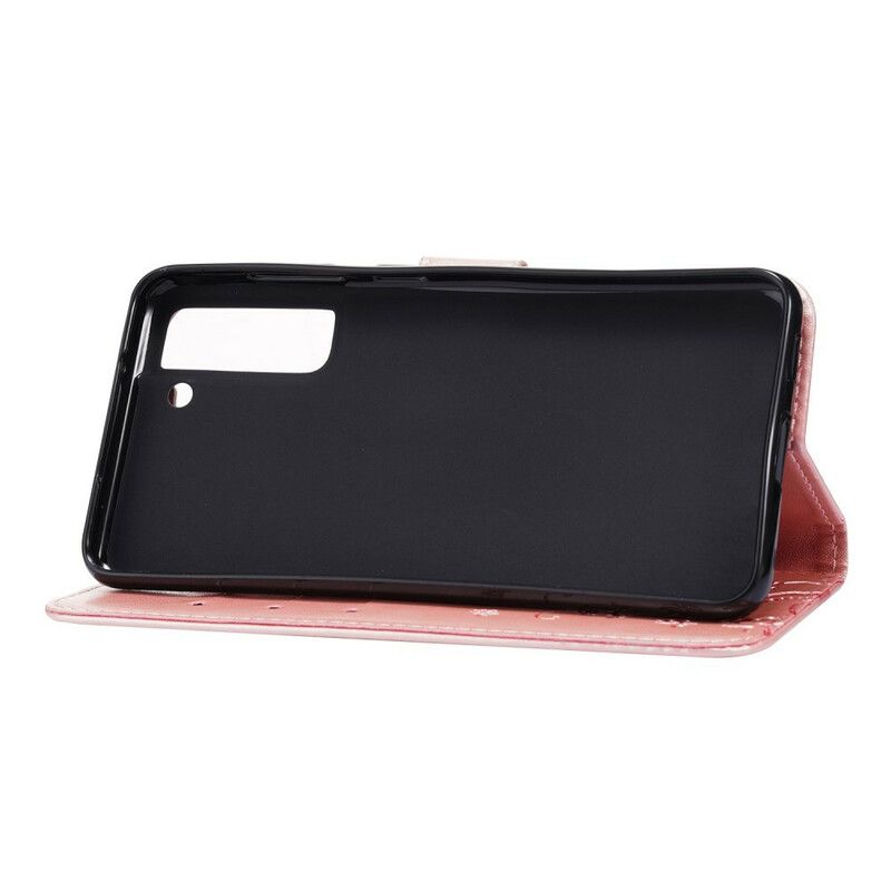 Flip Cover Samsung Galaxy S21 Fe Sommerfugle I Vinden