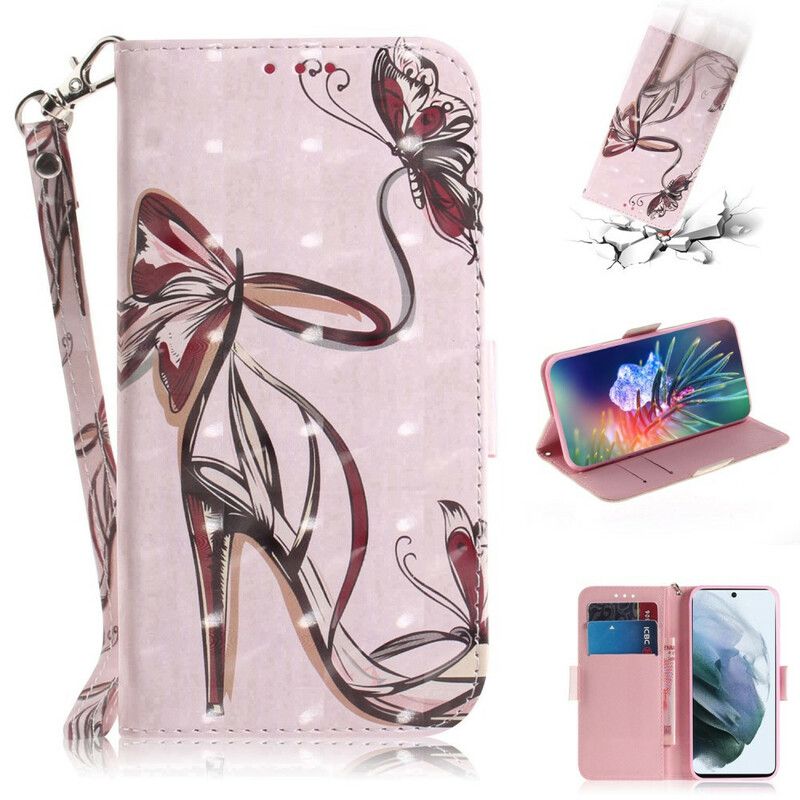 Flip Cover Samsung Galaxy S21 Fe Strappy Pumpe