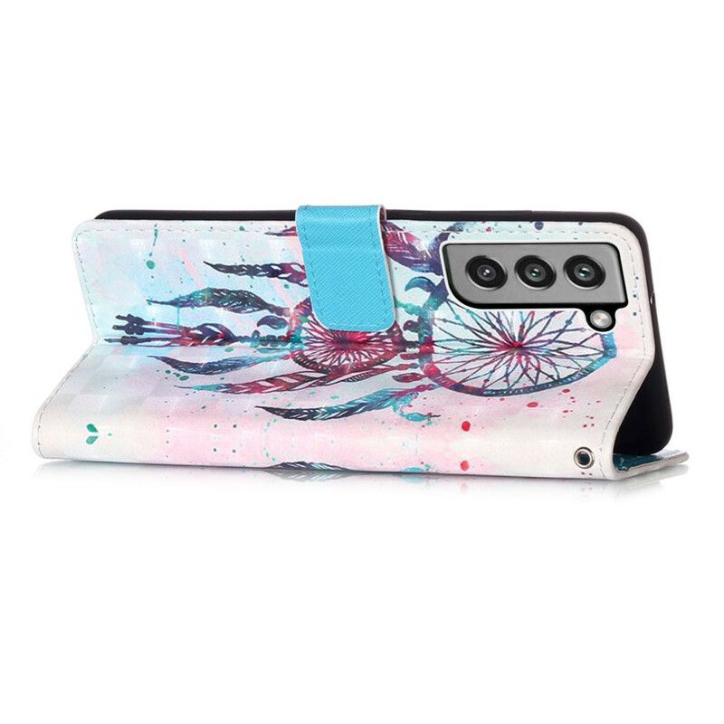 Flip Cover Samsung Galaxy S21 Fe Watercolor Dream Catcher