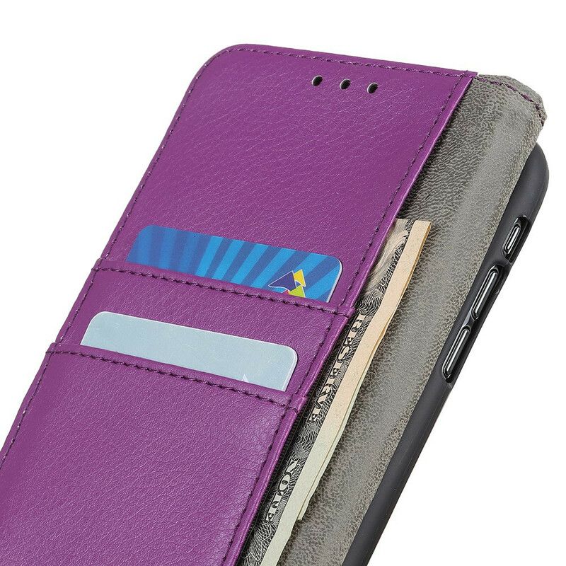 Flip Cover Til Samsung Galaxy S21 Fe Litchi Premium Imiteret Læder