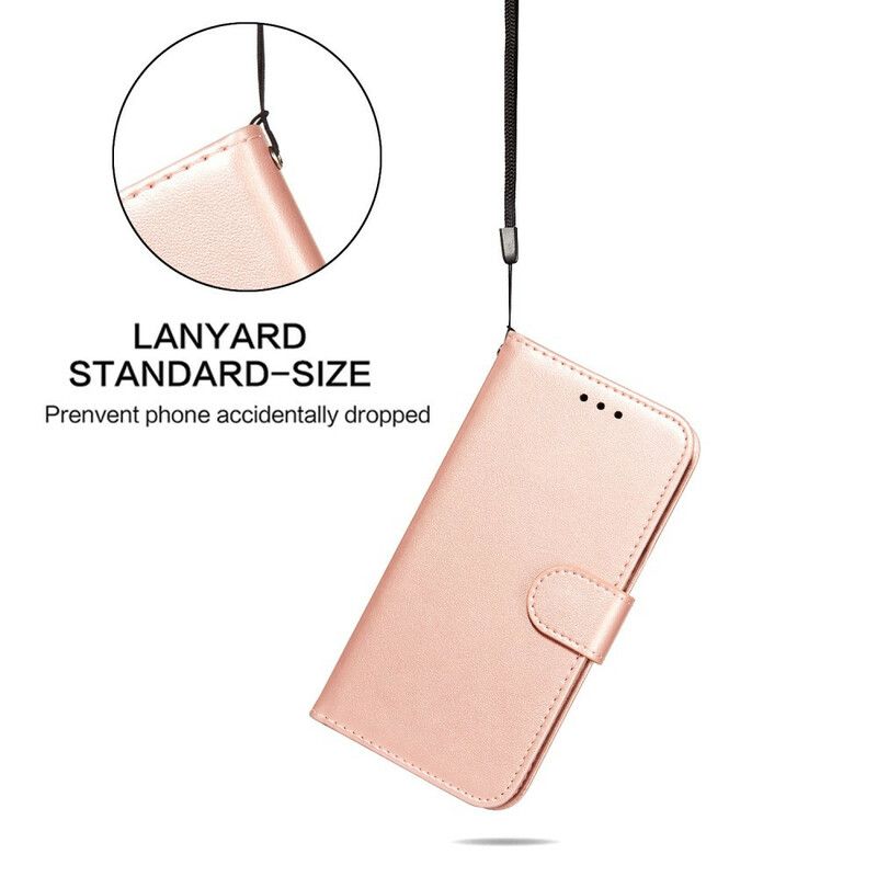 Flip Cover Til Samsung Galaxy S21 Fe Solid Color Series Strappy