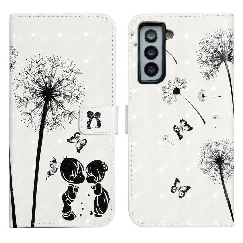 Læder Cover Samsung Galaxy S21 Fe Telefon Etui Baby Love Mælkebøtte