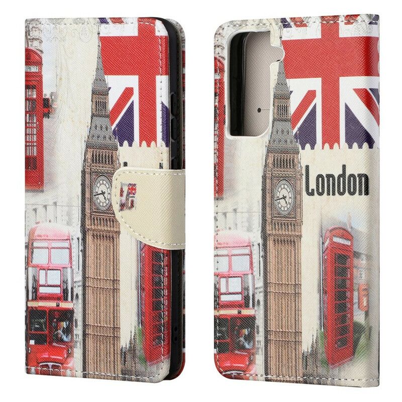 Læder Cover Samsung Galaxy S21 Fe Telefon Etui London Life