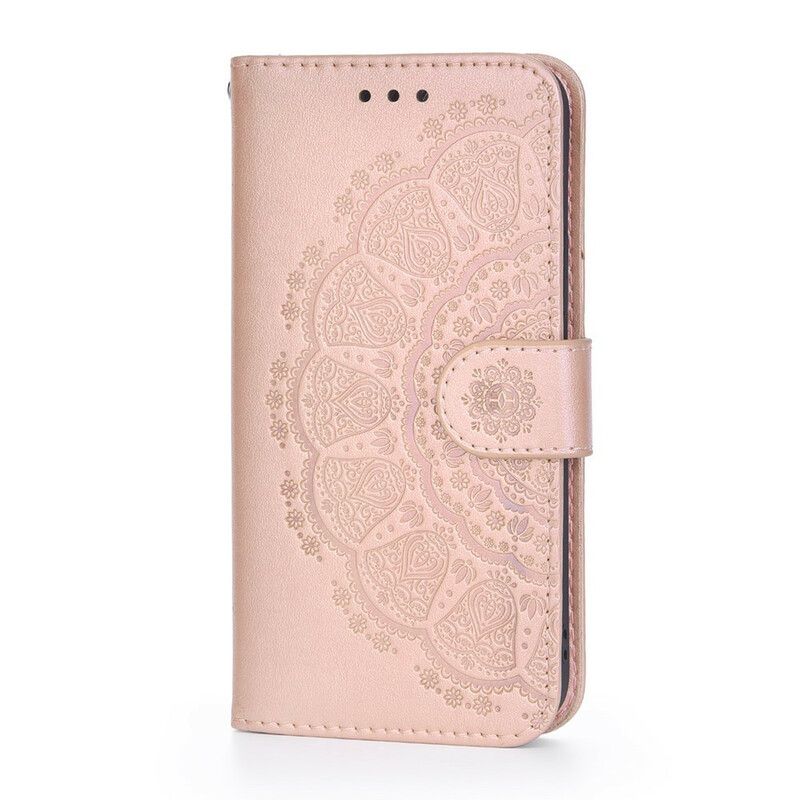 Læder Cover Samsung Galaxy S21 Fe Telefon Etui Mandala Totem