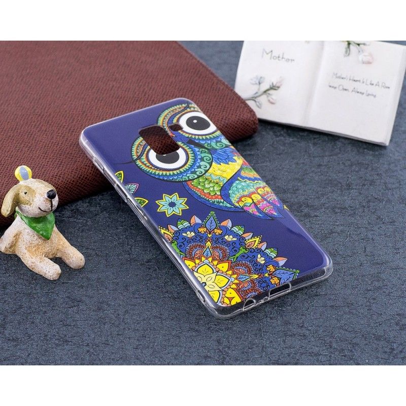 Cover Samsung Galaxy A8 Fluorescerende Mandala Ugle Original