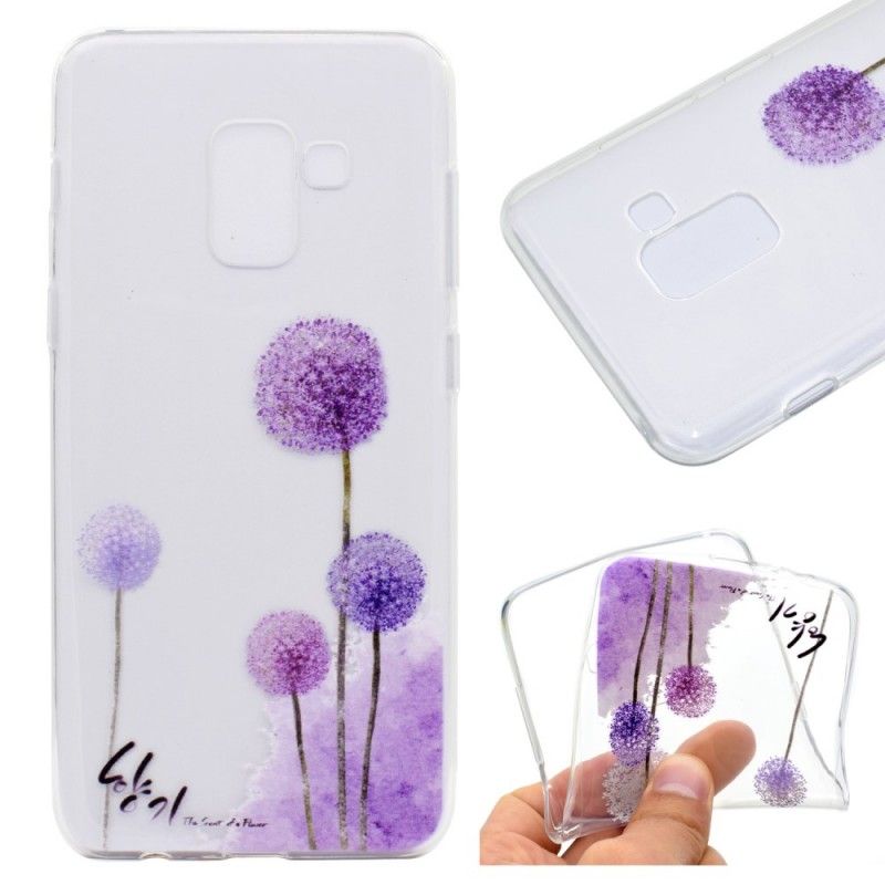 Cover Samsung Galaxy A8 Gennemsigtige Farvede Mælkebøtter Original