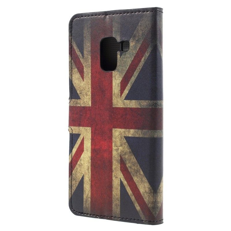 Flip Cover Læder Samsung Galaxy A8 Englands Flag Original