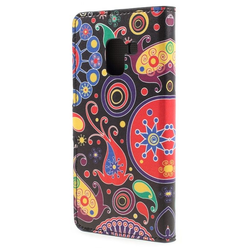 Flip Cover Læder Samsung Galaxy A8 Galakse Design Original