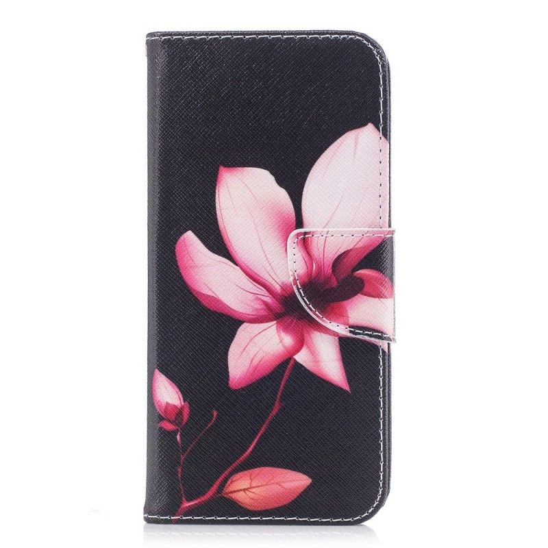 Flip Cover Læder Samsung Galaxy A8 Lyserød Blomst