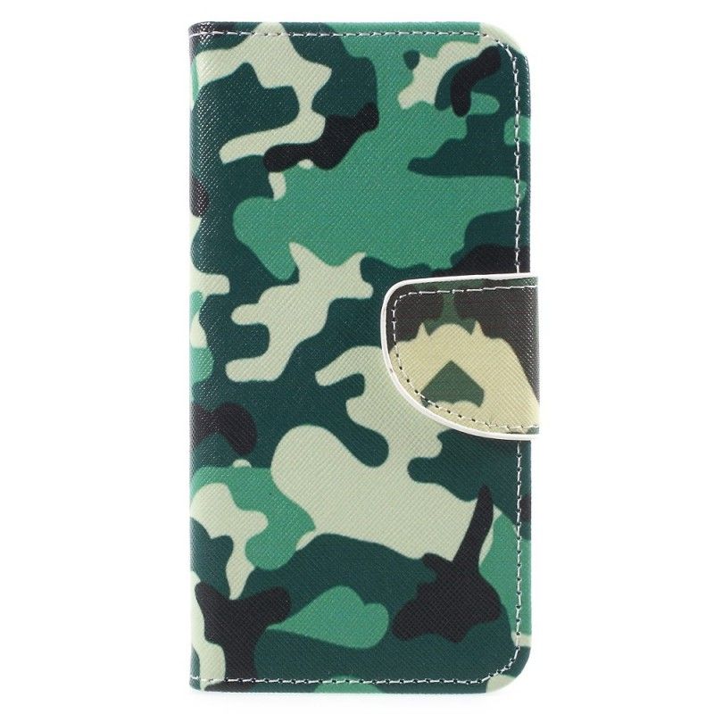 Flip Cover Læder Samsung Galaxy A8 Militær Camouflage Beskyttelse