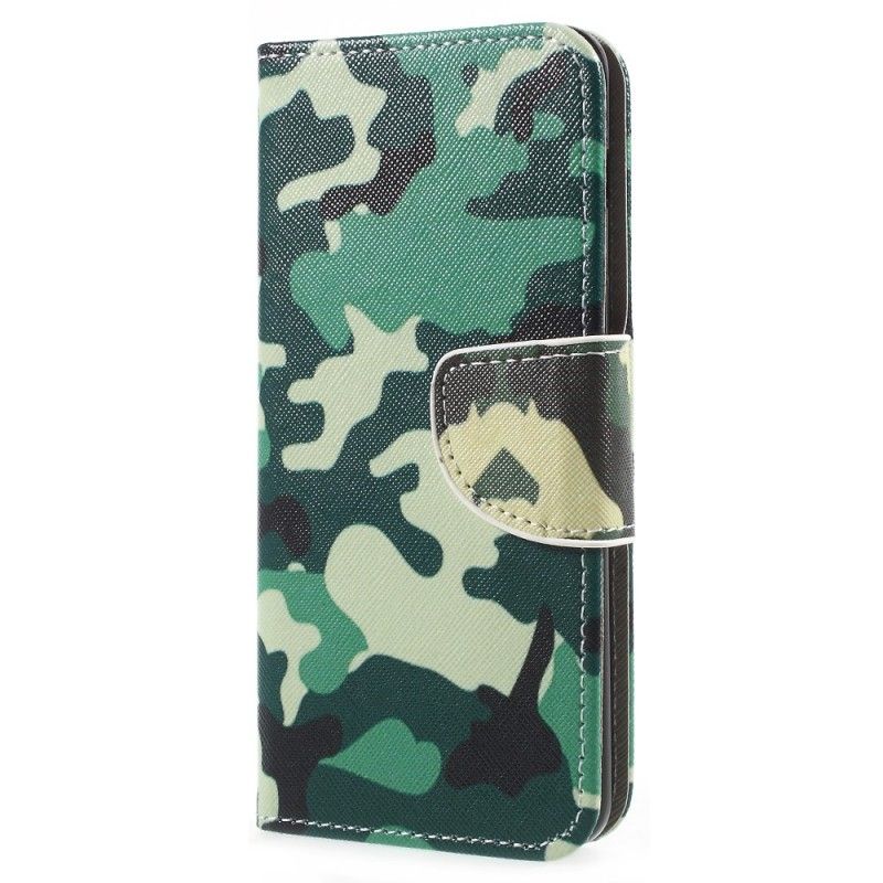 Flip Cover Læder Samsung Galaxy A8 Militær Camouflage Beskyttelse