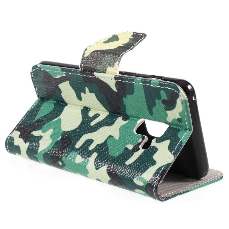 Flip Cover Læder Samsung Galaxy A8 Militær Camouflage Beskyttelse