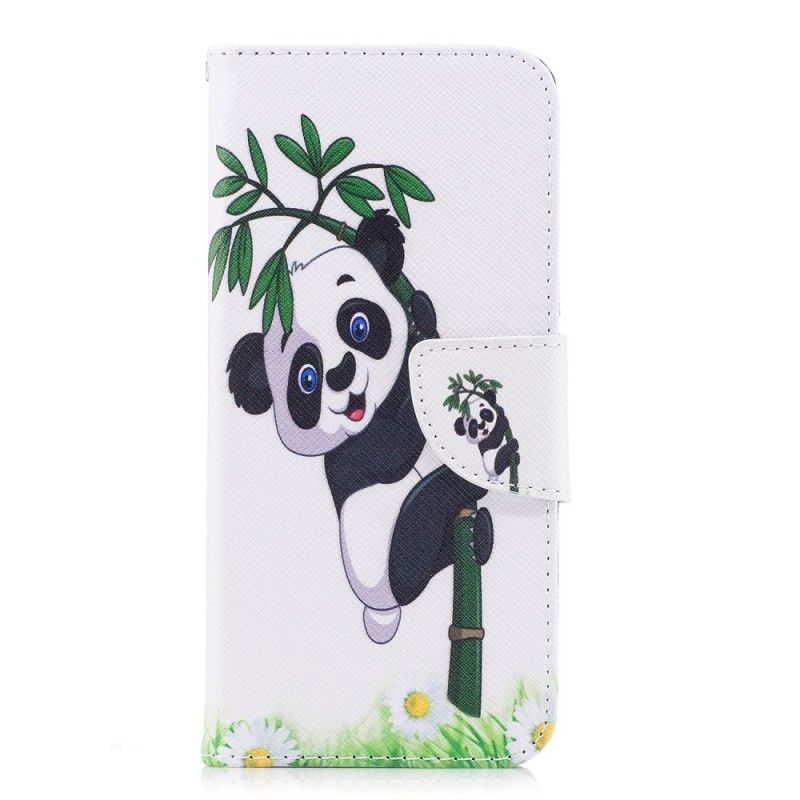 Flip Cover Læder Samsung Galaxy A8 Panda På Bambus Beskyttelse