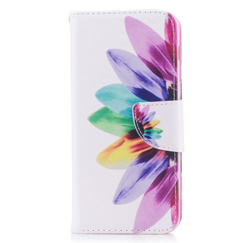 Flip Cover Samsung Galaxy A8 Mobilcover Akvarelblomst