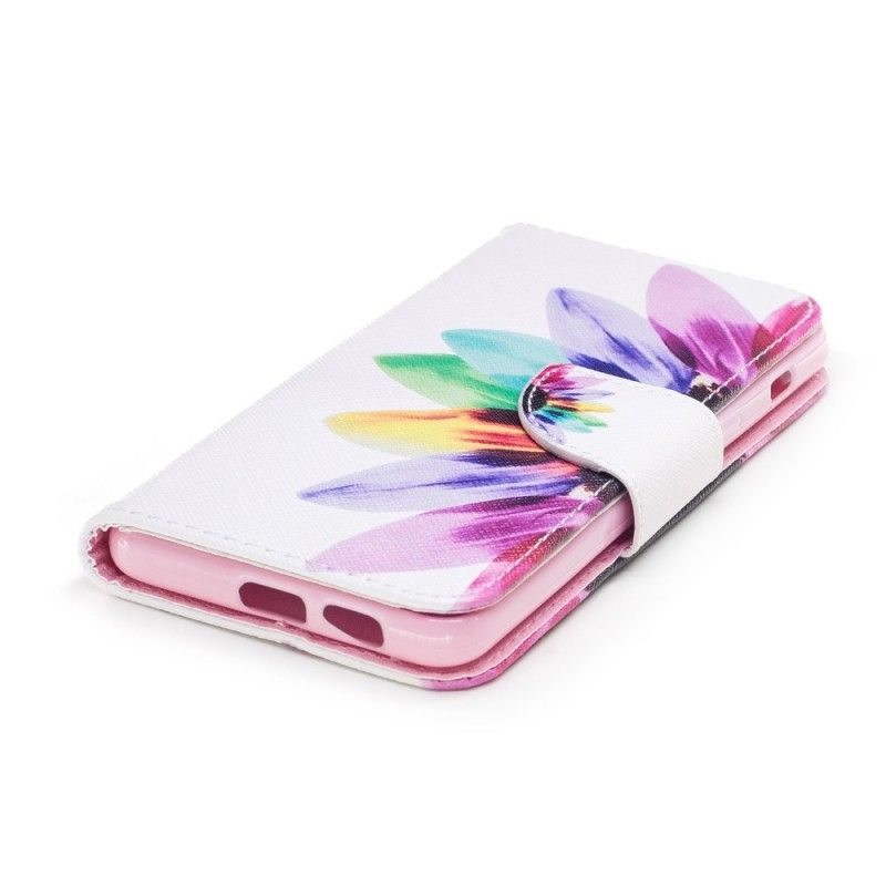 Flip Cover Samsung Galaxy A8 Mobilcover Akvarelblomst